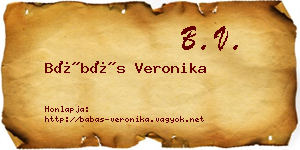 Bábás Veronika névjegykártya