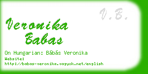 veronika babas business card