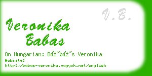 veronika babas business card